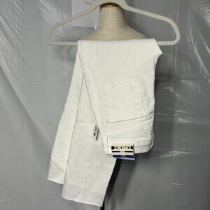 L'AGENCE NWT 25 White High Rise Cropped Slim Jeans